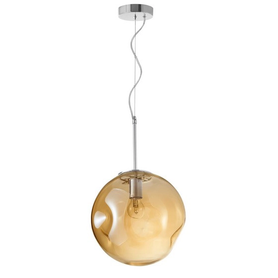 Skandynawska lampa wisząca CARORA LE41954 kula szampańska chrom