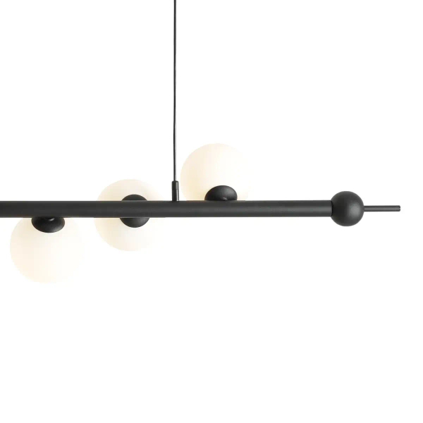 Nowoczesna lampa wisząca Wave 1115T1 Aldex do salonu czarna biała balls