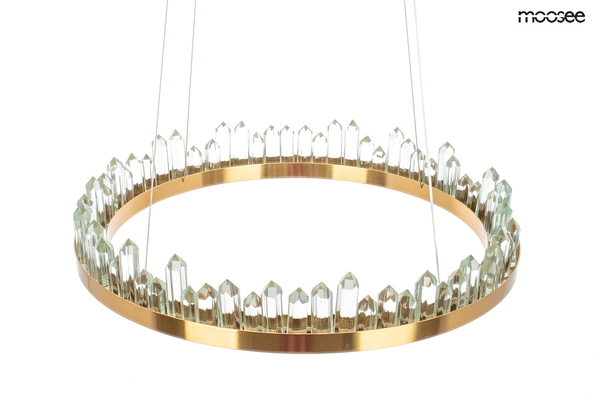 Lampa wisząca Nenufar MSE010100125 glamour kryształowa złota