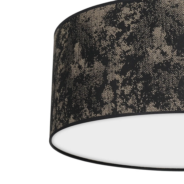 Nasufitowa lampa nowoczesna Satino z abażurem czarna złota