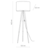 Lampa podłogowa skandynawska Tokyo 5288 TK Lighting drewniana lniana