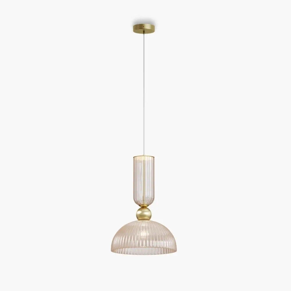 Kopułowa lampa zwisająca Antic MOD302PL-01CG1 do salonu mosiądz