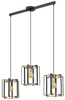 Wisząca lampa potrójna Primero PND-44003-3-BK-GD złota czarna