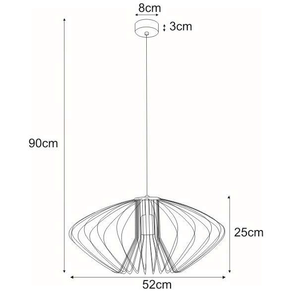 Industrialna LAMPA wisząca Tizi K-3407 BIAŁY Kaja metalowa OPRAWA druciany ZWIS loftowy biały