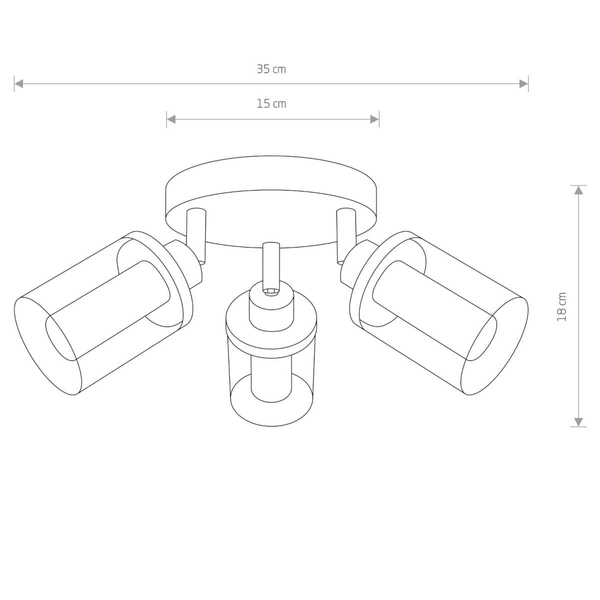 Plafon do łazienki Vista 8050 LED 10W 3000-4000K IP44 chrom przezroczysty