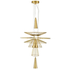 Metalowa lampa zwisowa Susso ST-8713P-S Step do salonu złota