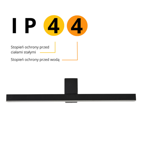 Kinkiet ścienny nad lustro Nevada LP-778/1W M BK Light Prestige LED 12W 4000K IP44 czarny