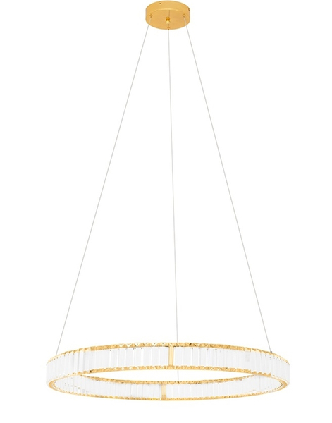 Glamour lampa wisząca Liberty LED 24W 3000K złoty ring