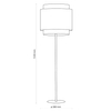 Lampa podłogowa ratanowa Boho 5568 TK Lighting ażurowa czarna słomkowa