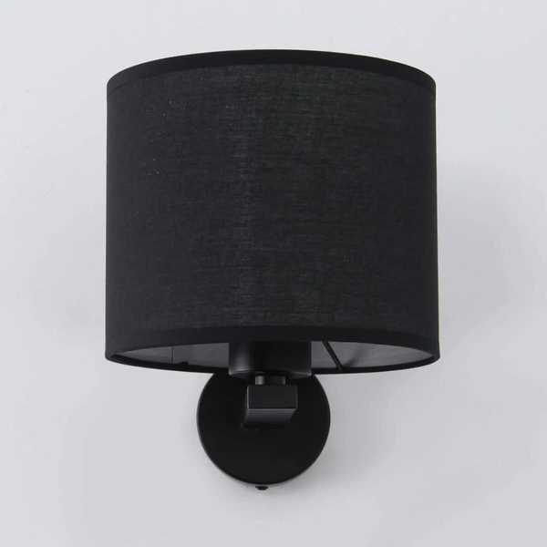 Abażurowa LAMPA ścienna CECINA LP-114/1W BK Light Prestige loftowa OPRAWA kinkiet czarny
