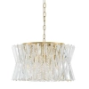 Lampa wisząca glamour MELUNTO LE45152 kryształki do salonu złota