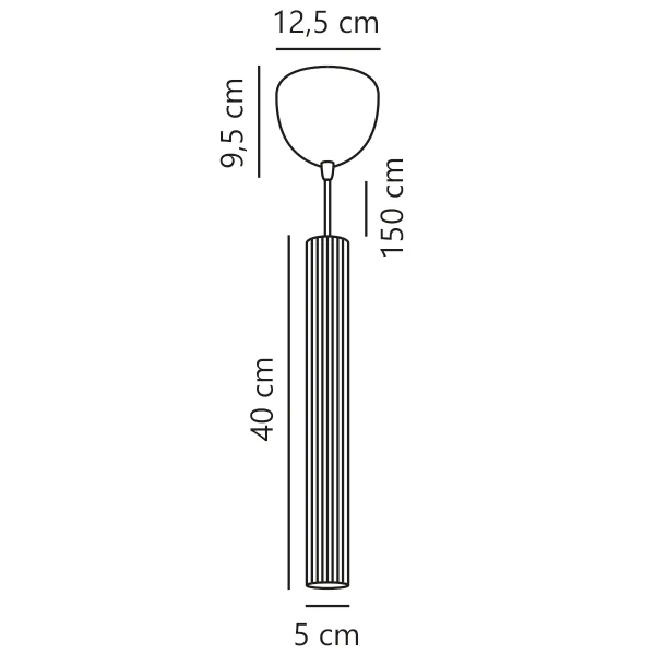 Jadalniana lampa wisząca Vico 2412103009 metalowa tubka beżowa