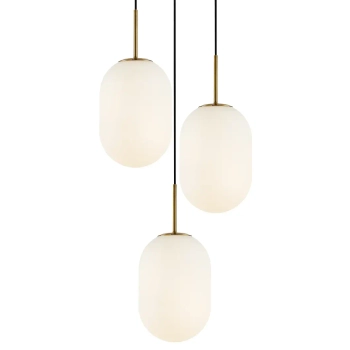 Modernistyczna wisząca lampa ALIAS GOLD ML0315 kule szklana złota