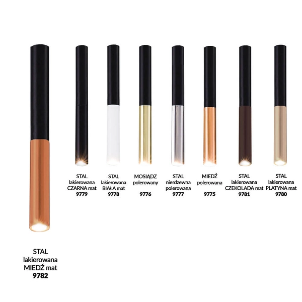 Podłużna tuba końcówka do ALHA 9782 Dohar metalowa miedziana czarna