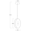 Wisząca lampa ledowa Casy LP-3176/1V SM LED 6W CCT przydymiony czarny