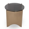 Nowoczesny stolik kawowy MANTA MM001501100396 czarny złoty szklany 50cm