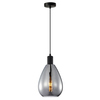 Pojedyncza lampa przydymiona Zulo PND-27812-BK-SG Italux do kuchni czarna