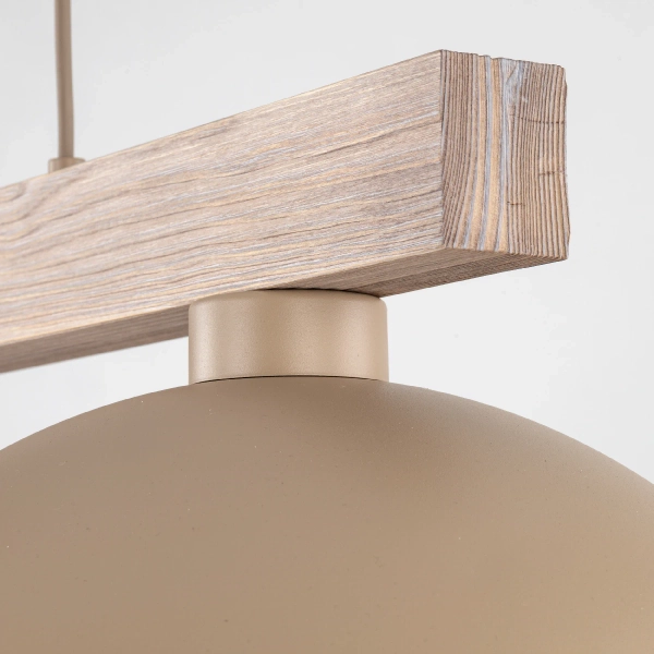 Podwójna wisząca lampa Oslo Sabia 11011 na belce beżowy