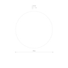 Szklany kinkiet ścienny Ring LED 9W 3000K lustro chrom