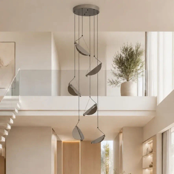 Wisząca lampa kaskada Nami ST-3602A-6 szara 6xLED 3000K 240cm z regulacją