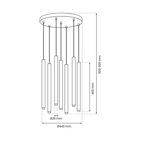 Metalowa lampa zwisowa Monza MLP8843 Milagro sople czarne złote
