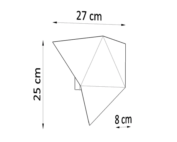 Kinkiet LAMPA ścienna SL.0421 geometryczna OPRAWA metalowa czarna