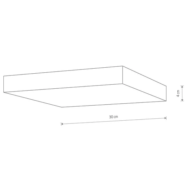 Kuchenny plafon Lid Square 10427 Nowodvorski LED 50W 3000K natynkowy czarny
