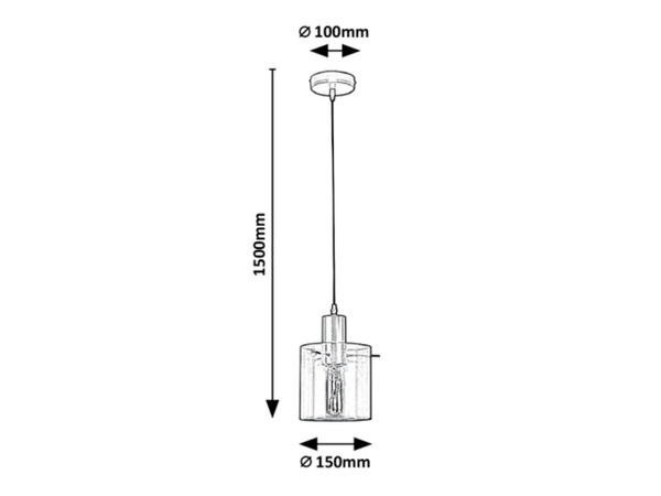 LAMPA wisząca DONATI 5222 Rabalux szklana OPRAWA okrągły zwis przydymiony złoty