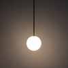 Lampa wisząca Kier 10306 szklana ball do salonu biała złota