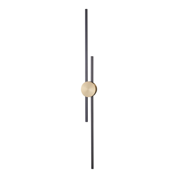Geometryczny kinkiet ścienny Centro ST-B3327-L LED 18W 3000K czarny złoty