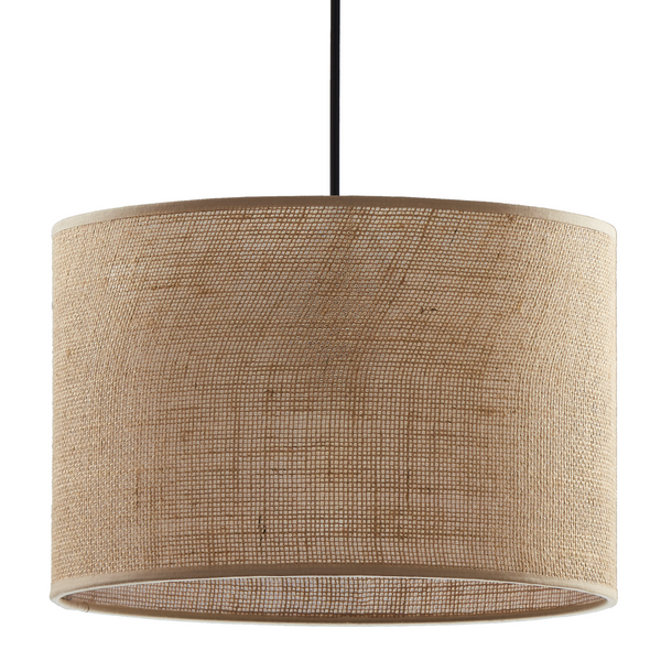 Lampa wisząca jutowa Juta 6580 TK Lighting okrągła metalowa brązowa