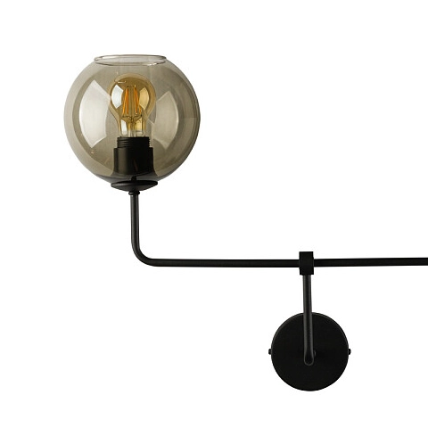 2-płomienny kinkiet skandynawski Monaco 9362 pokojowy czarny