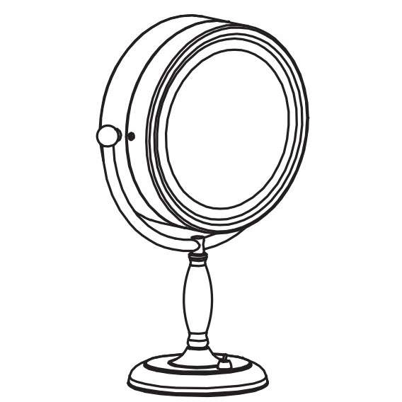 Stojąca LAMPA stołowa FACE 105237 Markslojd metalowa LAMPKA powiększające lustro do makijażu stal