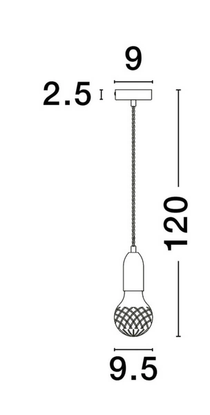 Wisząca lampa loftowa BANI LE42714 do przedpokoju czarna