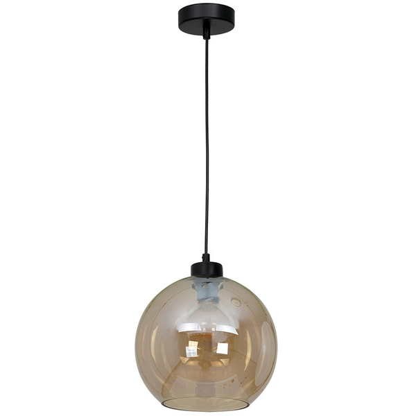 Loftowa LAMPA wisząca SOFIA MLP6578 Milagro szklana OPRAWA skandynawski ZWIS kula czarna bursztynowa