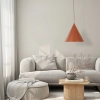 Salonowa lampa wisząca CONO 10065 trójkątna czerwony