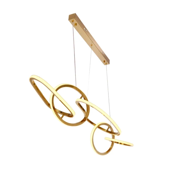 Metalowa wisząca lampa Anneli 34-35646 LED 45W 3000K do salonu złota