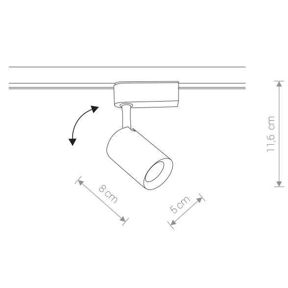 LAMPA sufitowa PROFILE IRIS 8998 Nowodvorski reflektorek OPRAWA LED 7W 4000K do systemu szynowego 1-fazowego czarny