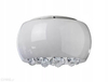 Wisząca lampa salonowa Quince do salonu biała crystals