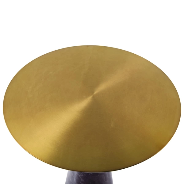 Marmurowy stolik kawowy VERO DP-FA8 black gold Step marmur stal mosiądz czarny