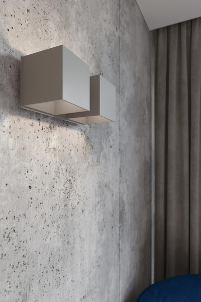 Kinkiet LAMPA ścienna SL.0658 loftowa OPRAWA metalowa cubes kostki szare