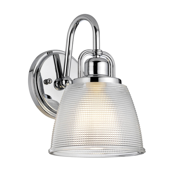 Loftowa lampa ścienna QZ-DUBLIN1-PC szklana polerowany chrom