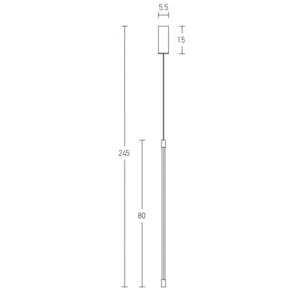 Nocna lampka wisząca 20121 LED 12W 3000K nad stolik do sypialni czarny
