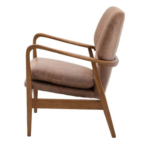 Fotel nowoczesny do sypialni Jensen 5059413872594 brązowy