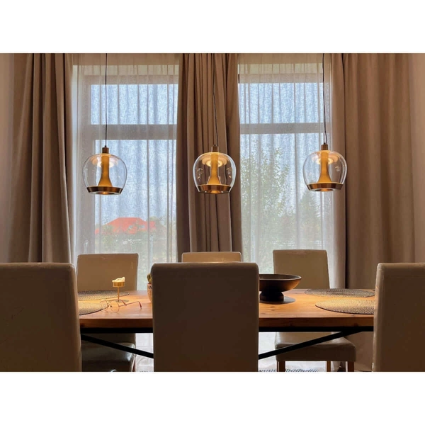 Szklana lampa wisząca Harmann CGHARMANN-P1 COPEL LED 10W 3000K bańka złota