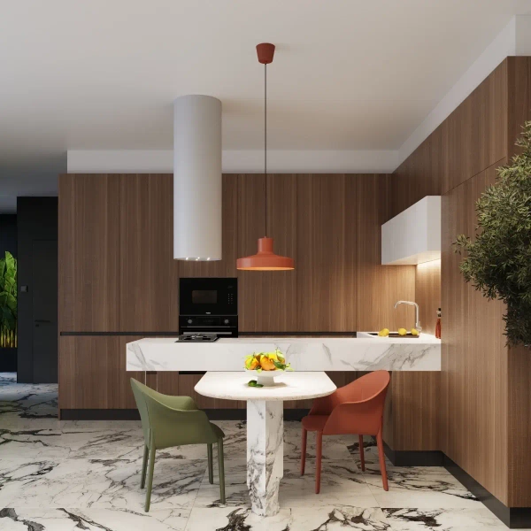 Lampa wisząca nad wyspę BILO SL.1706 kapelusz terakota