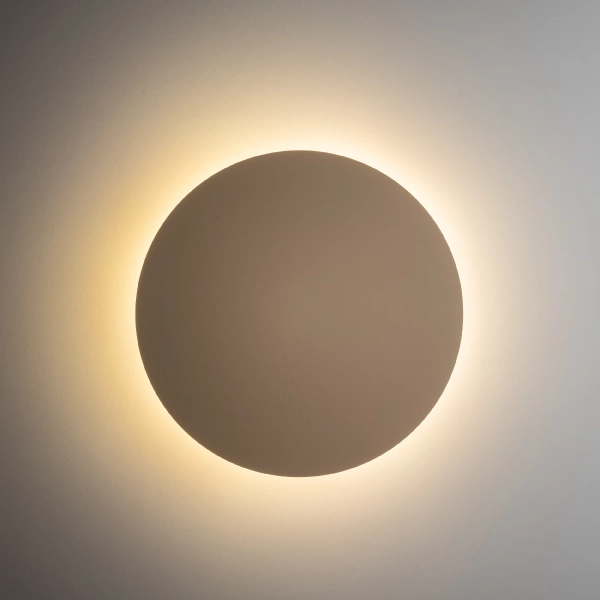 Dekoracyjna lampa ścienna Luna Sabia 10625 okrągłą koło beżowy