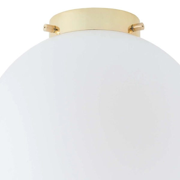 Skandynawska LAMPA sufitowa ALUR 10729105 Kaspa szklana OPRAWA kulista hygge ball złota biała