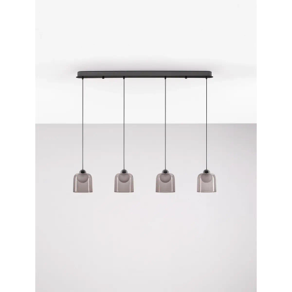 Nowoczesny żyrandol TAVENCO LE45212 LED 19W 3000K różowy czarny