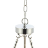 LAMPA wisząca Verno Cromo Orlicki Design metalowa OPRAWA ażurowy zwis chrom kremowy